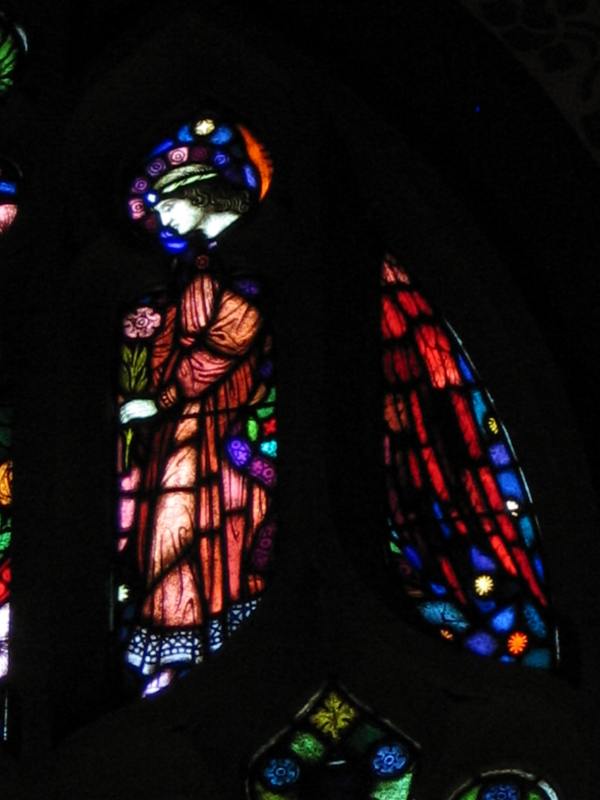 Tracery angel, transept window