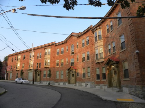 The restored Crescent Apartments building is a major part of PHLF's broad historic restoration efforts in Wilkinsburg